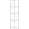 vidaXL Regal mit 5 Ablagen Transparent 30x30x130 cm Hartglas