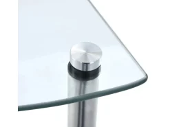 vidaXL Regal mit 5 Ablagen Transparent 30x30x130 cm Hartglas