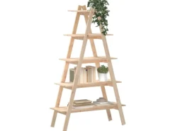 vidaXL Regal mit 5 Böden A-Form 110x40x180,5 cm Massivholz Kiefer