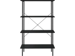 vidaXL Regal mit 4 Böden Schwarz 80x40x130 cm