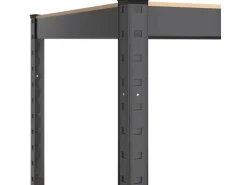 vidaXL Regale mit 5 Böden 2 Stk Anthrazit Stahl & Holzwerkstoff 152868