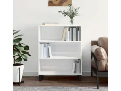 vidaXL Regalschrank Hochglanz-Weiß 69,5x32,5x90 cm Holzwerkstoff 828390