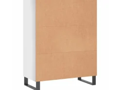 vidaXL Regalschrank Hochglanz-Weiß 69,5x32,5x90 cm Holzwerkstoff 828390