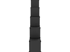 vidaXL Regalsystem mit 15 Würfeln und Türen Schwarz PP 340554
