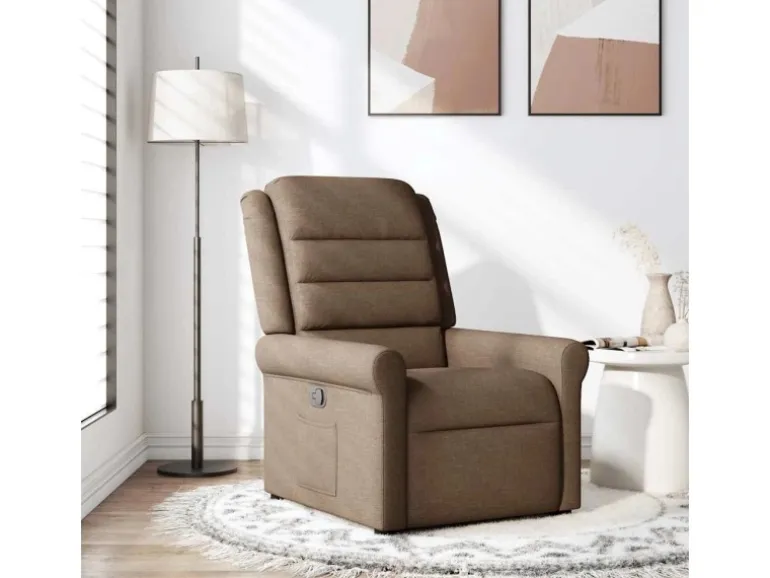 vidaXL Relaxsessel Braun Stoff 4015640