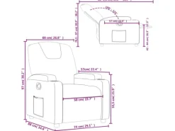 vidaXL Relaxsessel Dunkelbraun Stoff Modell 28