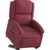 vidaXL Relaxsessel mit Aufstehhilfe Elektrisch Weißrot Stoff Modell 7