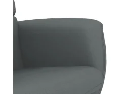 vidaXL Relaxsessel mit Fußhocker Grau Kunstleder Modell 5