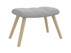 vidaXL Relaxsessel mit Fußhocker Wolkengrauer Stoff 4016777