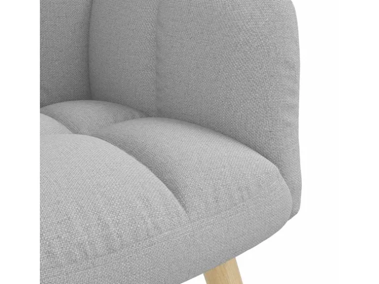 vidaXL Relaxsessel mit Fußhocker Wolkengrauer Stoff 4016777