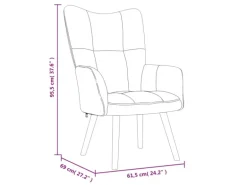 vidaXL Relaxsessel mit Hocker Senfgelb Samt Modell 6