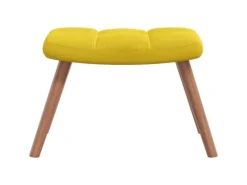 vidaXL Relaxsessel mit Hocker Senfgelb Samt Modell 6