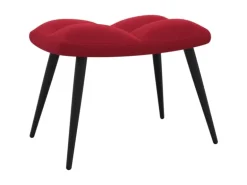vidaXL Relaxsessel mit Hocker Weißrot Samt Modell 5