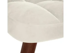 vidaXL Relaxsessel mit Hocker Creme Samt 4016830