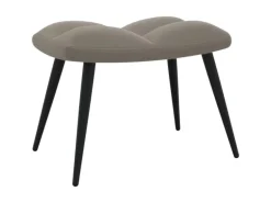vidaXL Relaxsessel mit Hocker Hellgrau Samt Modell 5