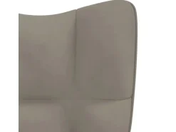 vidaXL Relaxsessel mit Hocker Hellgrau Samt Modell 5