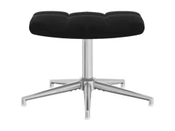 vidaXL Relaxsessel mit Hocker Schwarz Samt 328134