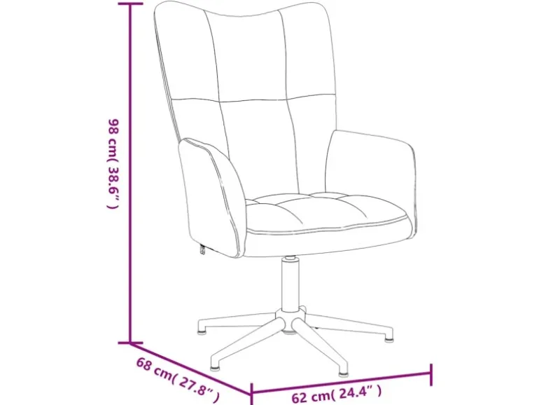 vidaXL Relaxsessel mit Hocker Schwarz Samt 328134