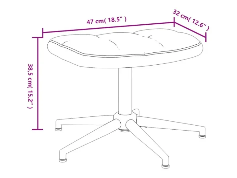 vidaXL Relaxsessel mit Hocker Schwarz Samt 328134