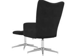 vidaXL Relaxsessel mit Hocker Schwarz Samt 328134