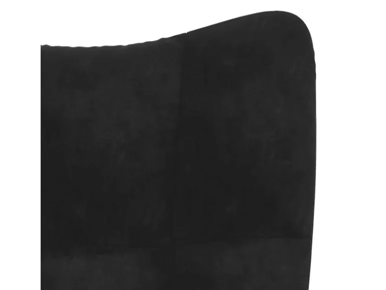 vidaXL Relaxsessel mit Hocker Schwarz Samt 328134