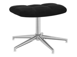 vidaXL Relaxsessel mit Hocker Schwarz Samt 328134