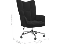 vidaXL Relaxsessel Schwarz Samt Modell 13