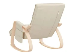 vidaXL Schaukelstuhl Creme Stoff Modell 15
