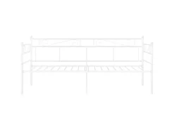 vidaXL Schlafsofa Bettgestell Weiß Metall 90x200 cm650976