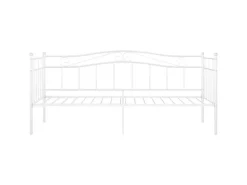 vidaXL Schlafsofa Bettgestell Weiß Metall 90x200 cm650988