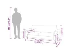 vidaXL Schlafsofa mit Armlehnen Kunstleder braun