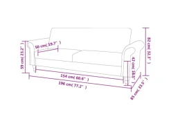vidaXL Schlafsofa mit Armlehnen Kunstleder braun