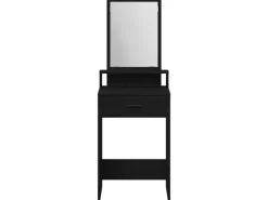 vidaXL Schminktisch mit Regal Schwarz Eichen-Optik 50 x 41 x 140 cm 865128
