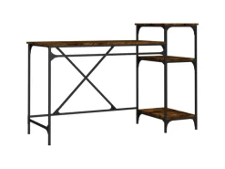 vidaXL Schreibtisch mit Regal Räuchereiche 135x50x90 cm Holzwerkstoff 826711