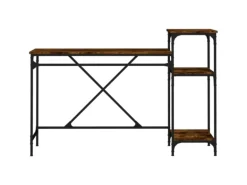 vidaXL Schreibtisch mit Regal Räuchereiche 135x50x90 cm Holzwerkstoff 826711