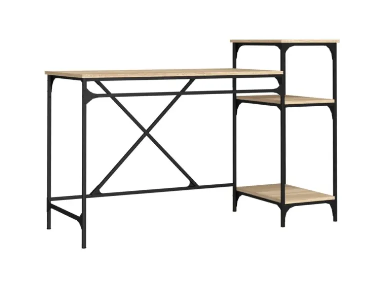 vidaXL Schreibtisch mit Regal Sonoma-Eiche 135x50x90 cm Holzwerkstoff 826710