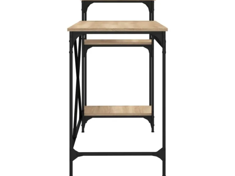 vidaXL Schreibtisch mit Regal Sonoma-Eiche 135x50x90 cm Holzwerkstoff 826710