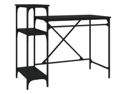 vidaXL Schreibtisch mit Regal Schwarz 105x50x90cm Holzwerkstoff Eisen 826714