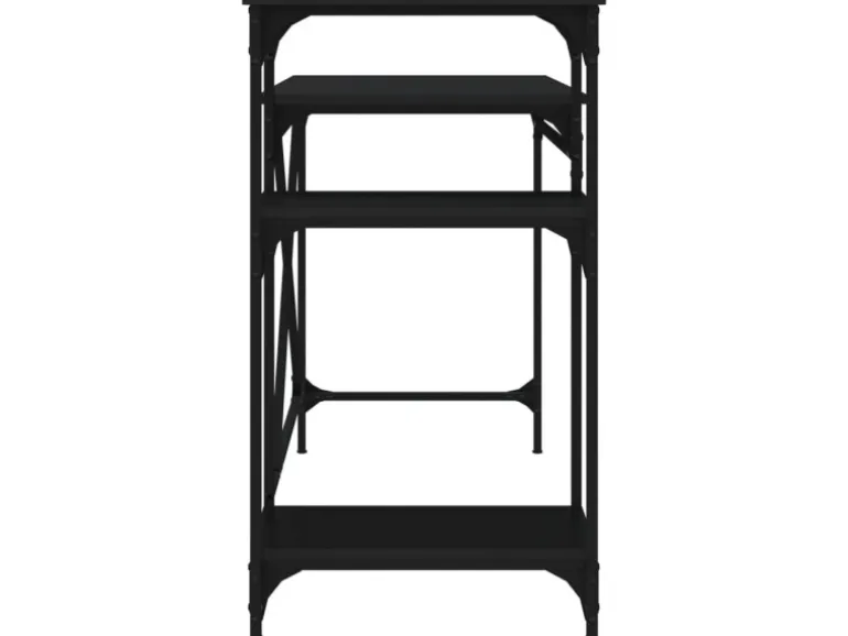 vidaXL Schreibtisch mit Regal Schwarz 105x50x90cm Holzwerkstoff Eisen 826714