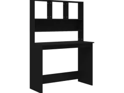 vidaXL Schreibtisch mit Regal Schwarz 102x45x148 cm Holzwerkstoff 823001