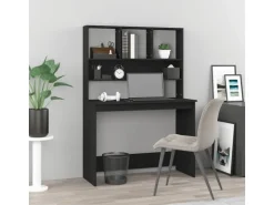 vidaXL Schreibtisch mit Regal Schwarz 102x45x148 cm Holzwerkstoff 823001