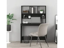 vidaXL Schreibtisch mit Regal Schwarz 102x45x148 cm Holzwerkstoff 823001