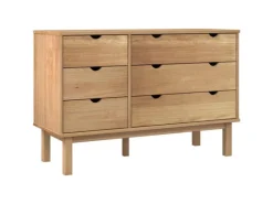 vidaXL Schubladenschrank OTTA 113,5x39,5x73 cm Massivholz Kiefer