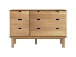 vidaXL Schubladenschrank OTTA 113,5x39,5x73 cm Massivholz Kiefer