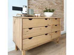 vidaXL Schubladenschrank OTTA 113,5x39,5x73 cm Massivholz Kiefer