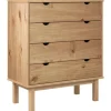 vidaXL Schubladenschrank OTTA 76,5x39,5x90 cm Massivholz