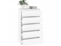 vidaXL Schubladenschrank Weiß 60x36x103 cm Holzwerkstoff