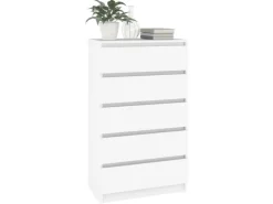 vidaXL Schubladenschrank Weiß 60x36x103 cm Holzwerkstoff