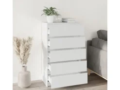 vidaXL Schubladenschrank Weiß 60x36x103 cm Holzwerkstoff