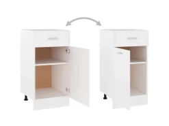 vidaXL Schubunterschrank Weiß 40x46x81,5 cm Holzwerkstoff